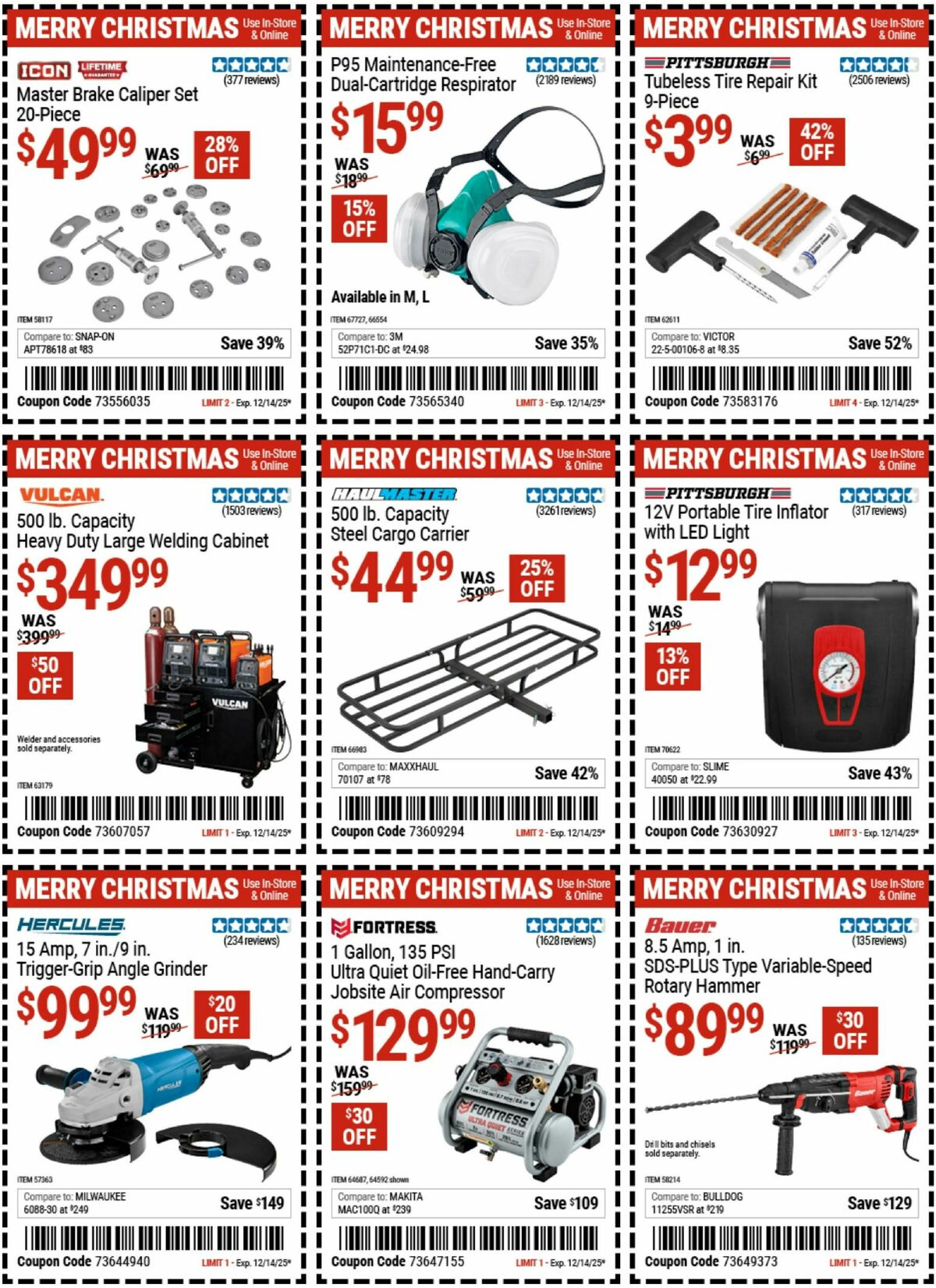 Harbor Freight Tools Weekly Ad from December 2