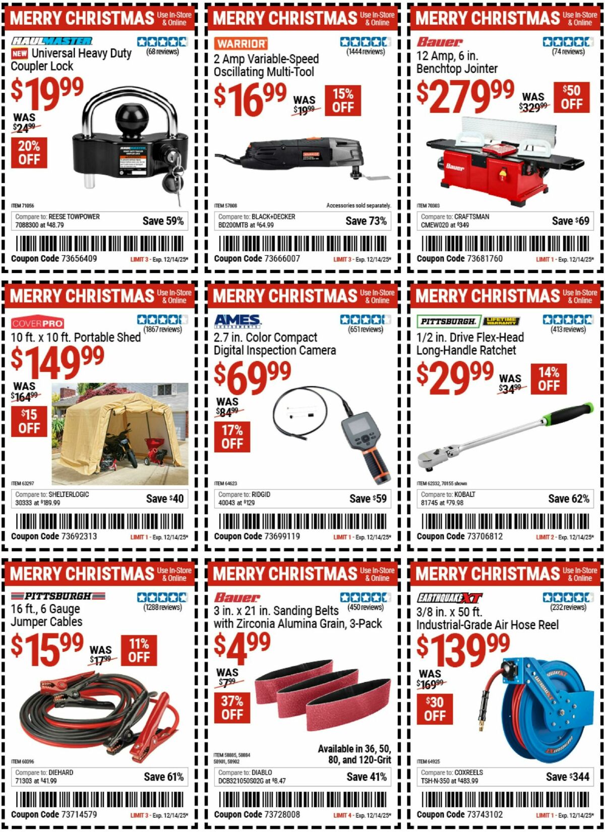 Harbor Freight Tools Weekly Ad from December 2