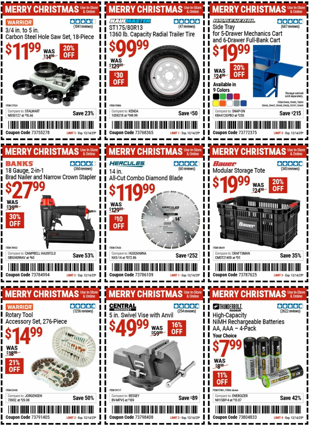 Harbor Freight Tools Weekly Ad from December 2