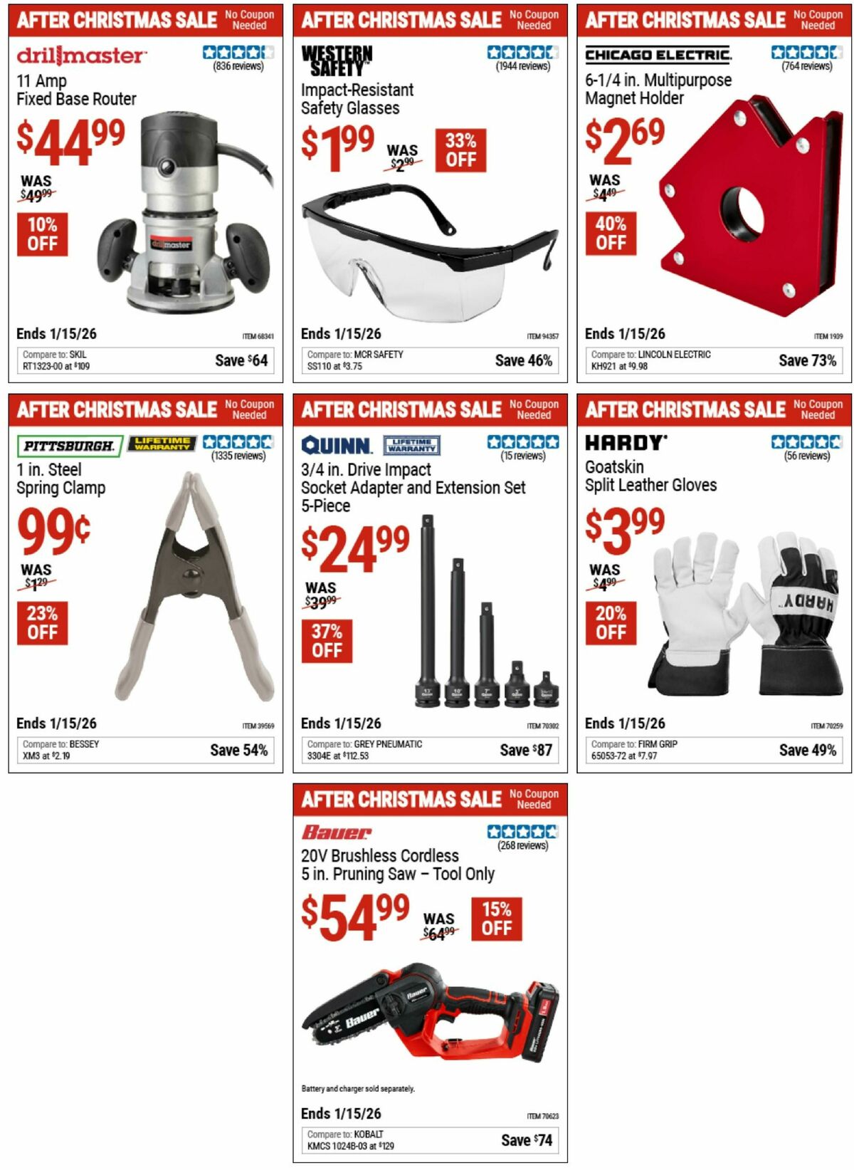 Harbor Freight Tools Weekly Ad from December 28