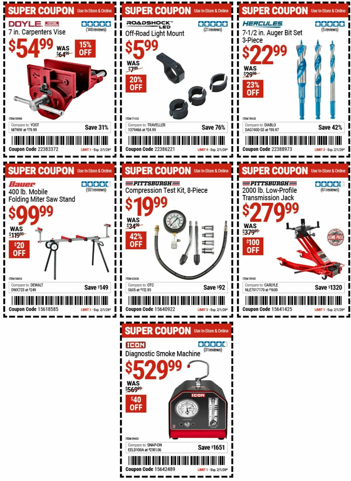 Harbor Freight Tools Weekly Ad from January 20