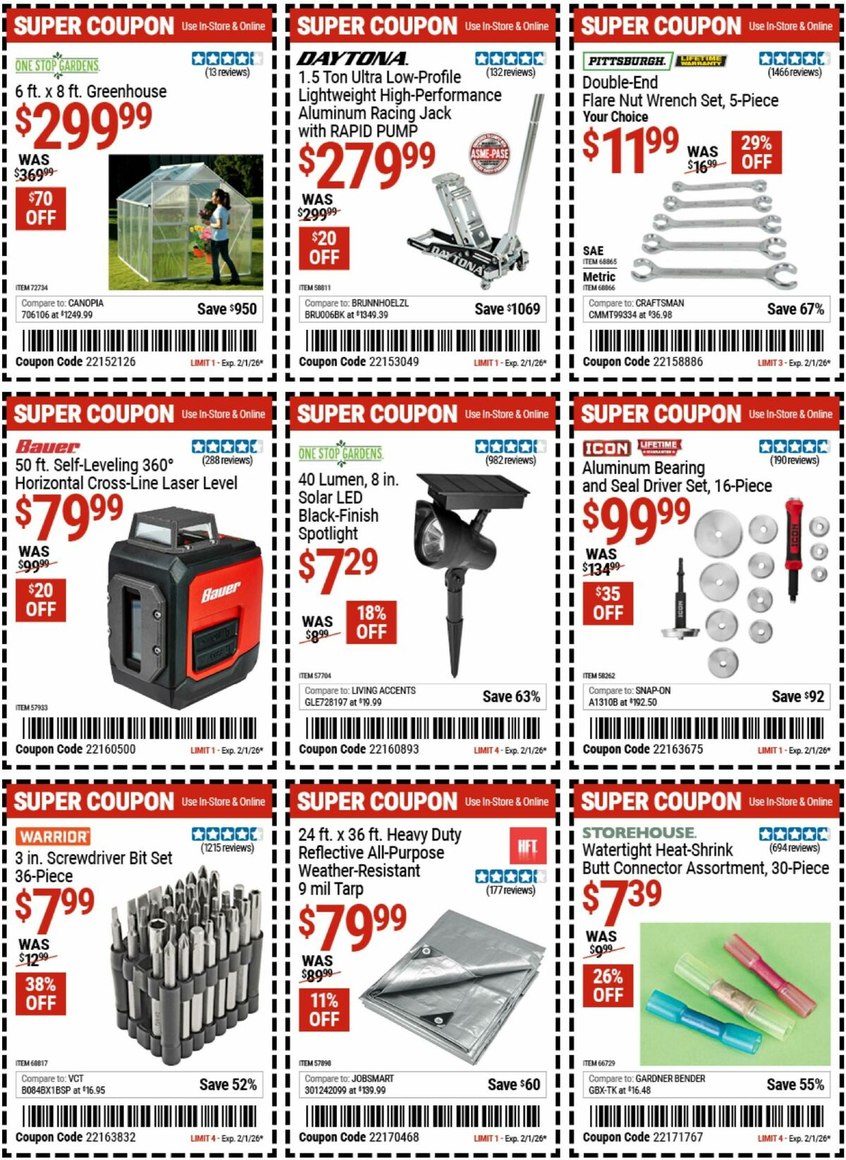 Harbor Freight Tools Weekly Ad from January 20