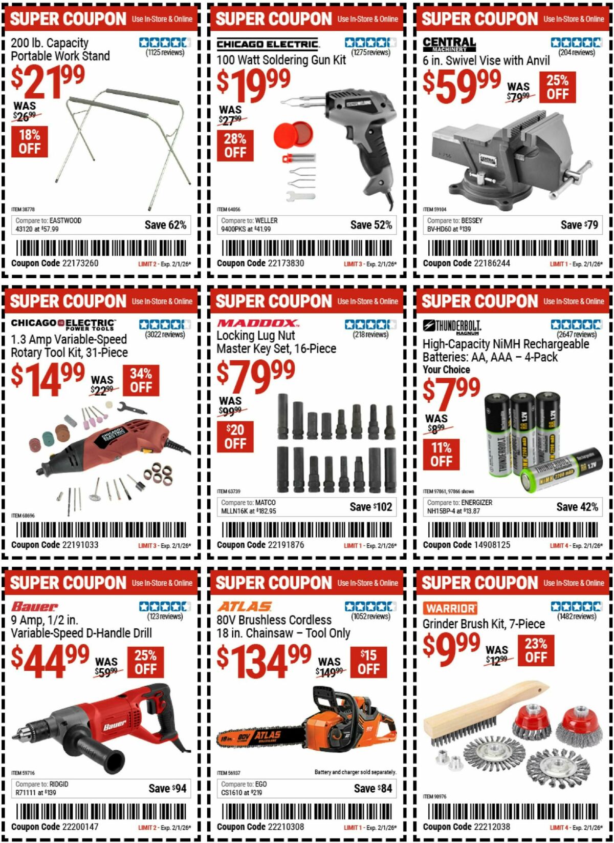 Harbor Freight Tools Weekly Ad from January 20