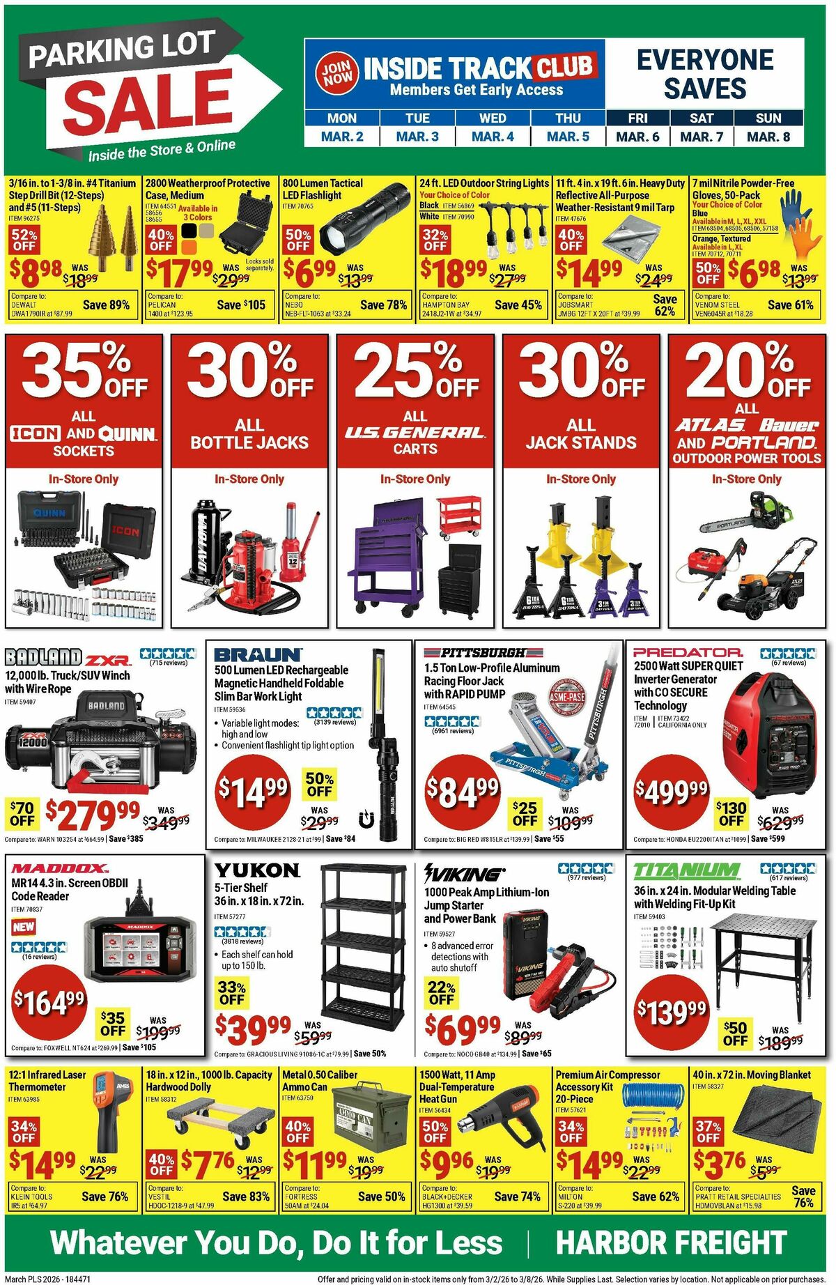 Harbor Freight Tools Weekly Ad from March 2