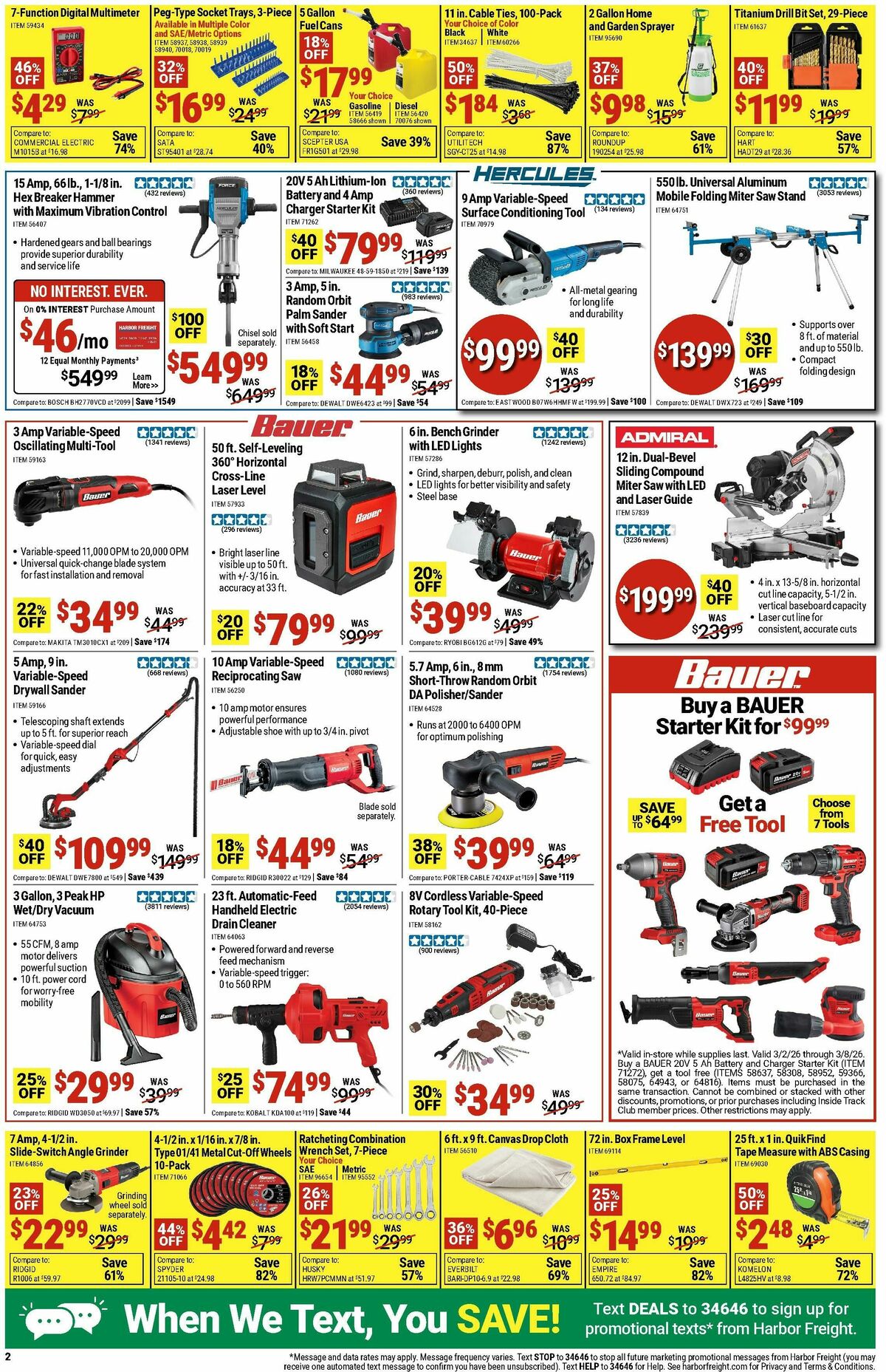 Harbor Freight Tools Weekly Ad from March 2
