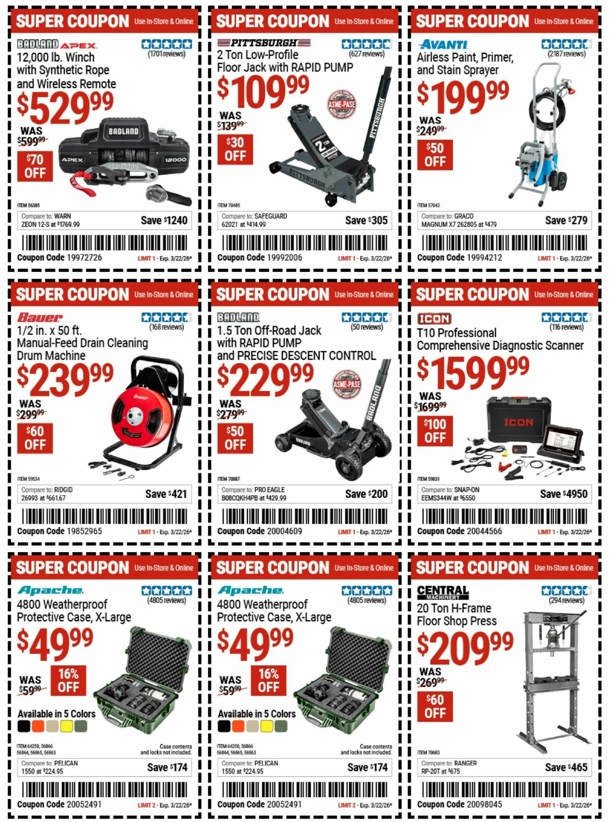 Harbor Freight Tools Weekly Ad from March 9