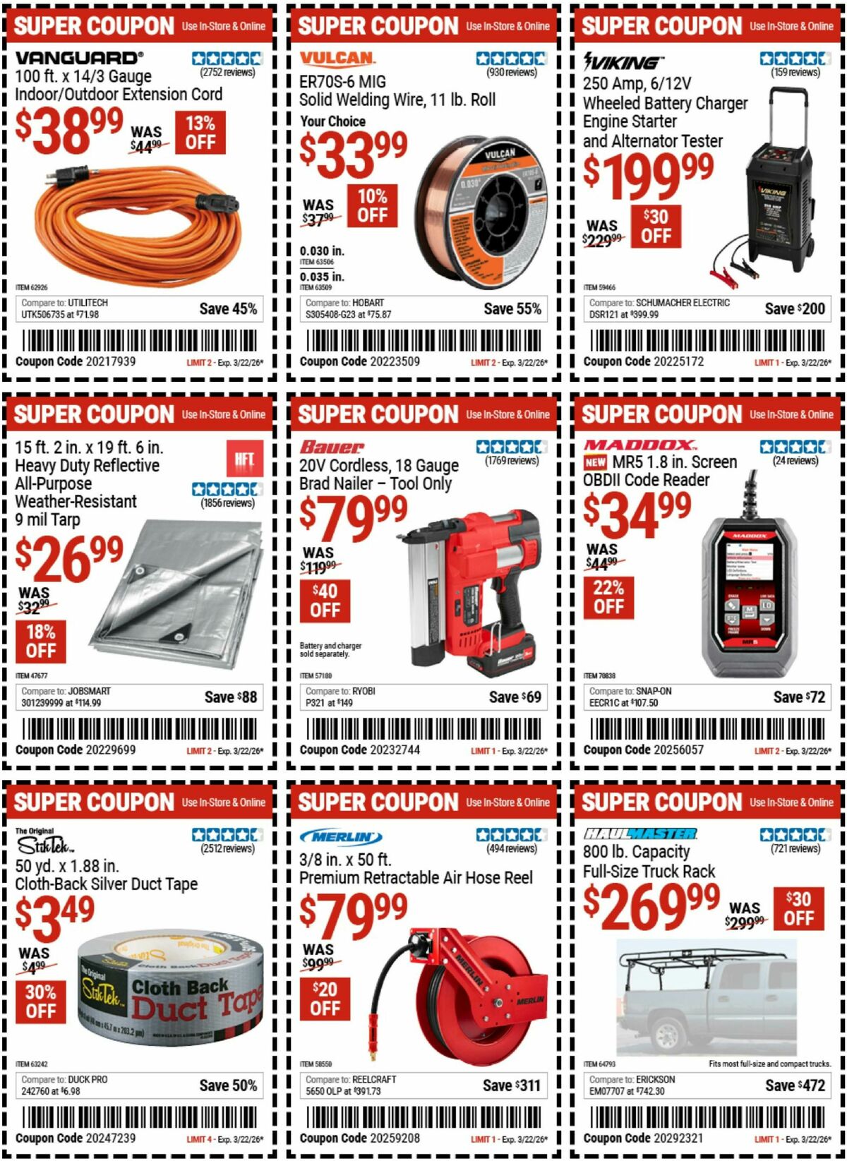 Harbor Freight Tools Weekly Ad from March 9