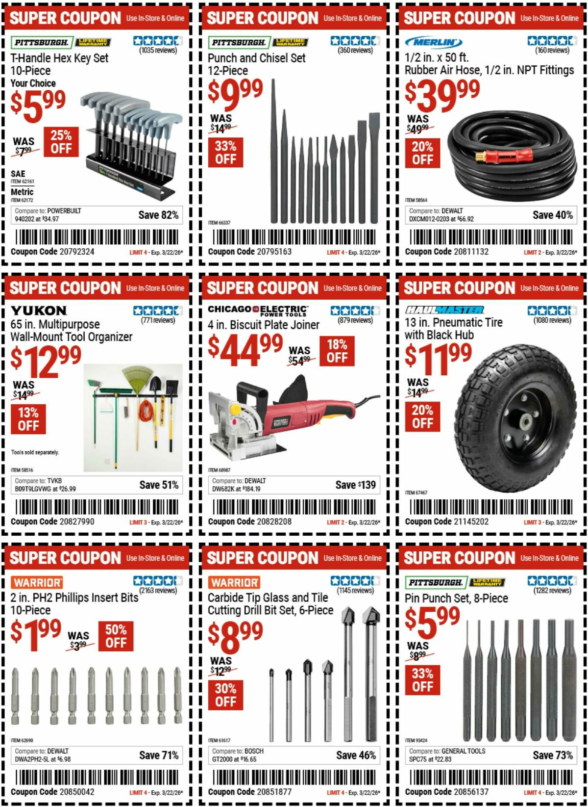 Harbor Freight Tools Weekly Ad from March 9