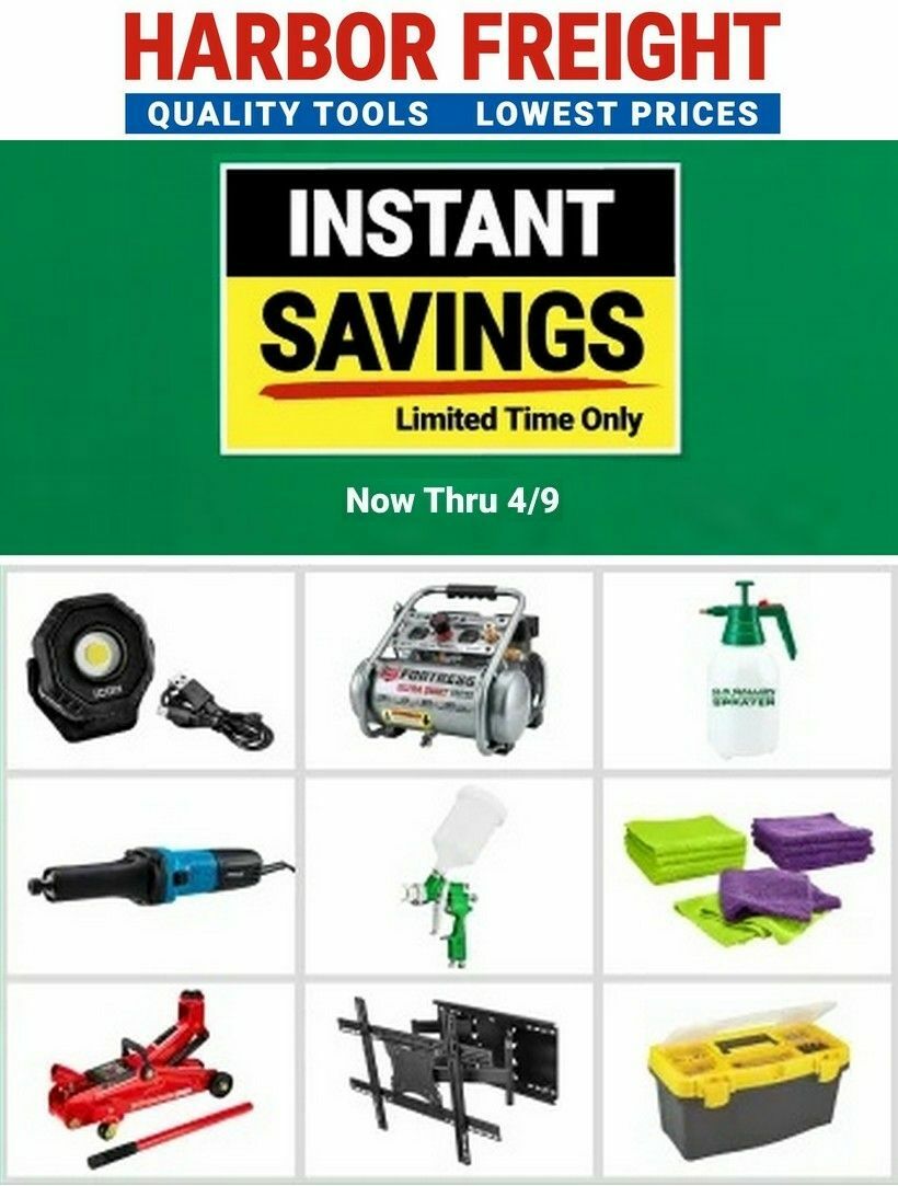 Harbor Freight Tools Instant Savings Weekly Ad from March 20