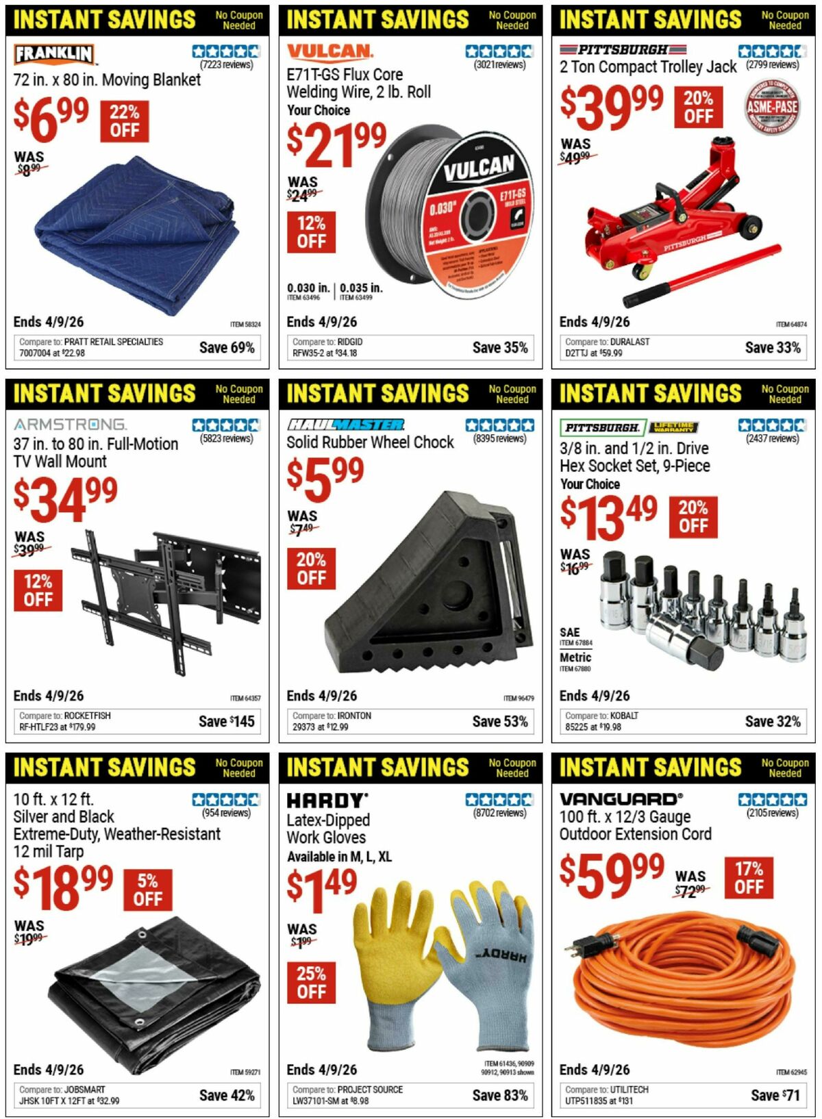 Harbor Freight Tools Instant Savings Weekly Ad from March 20