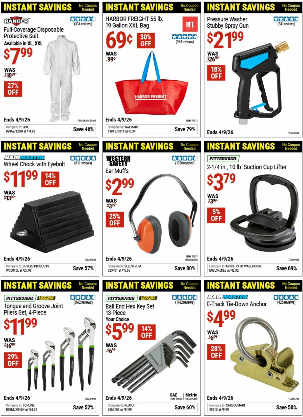 Harbor Freight Tools Instant Savings Weekly Ad from March 20