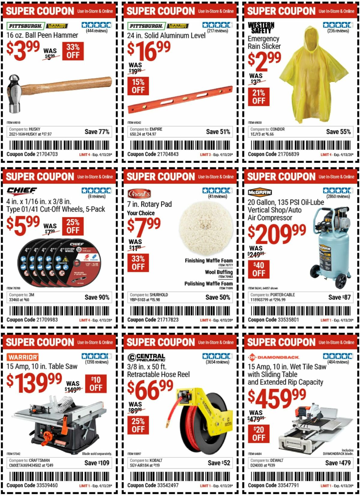 Harbor Freight Tools Weekly Ad from March 23