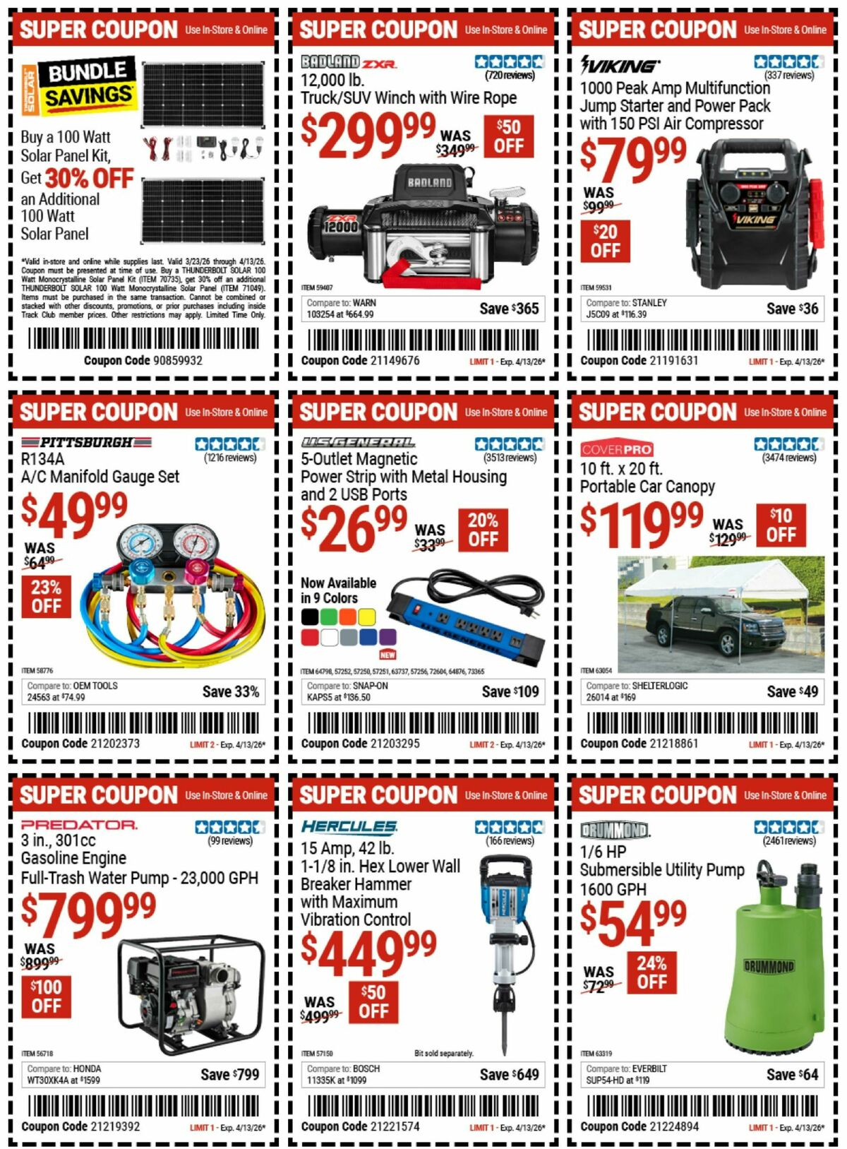 Harbor Freight Tools Weekly Ad from March 23