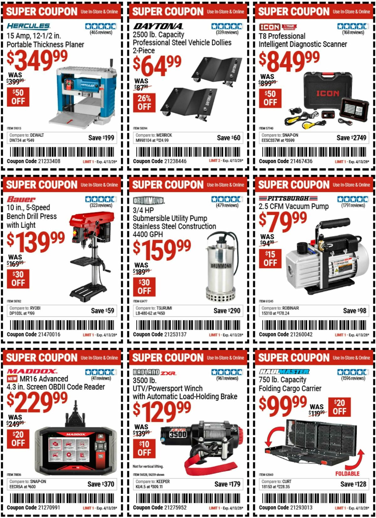 Harbor Freight Tools Weekly Ad from March 23