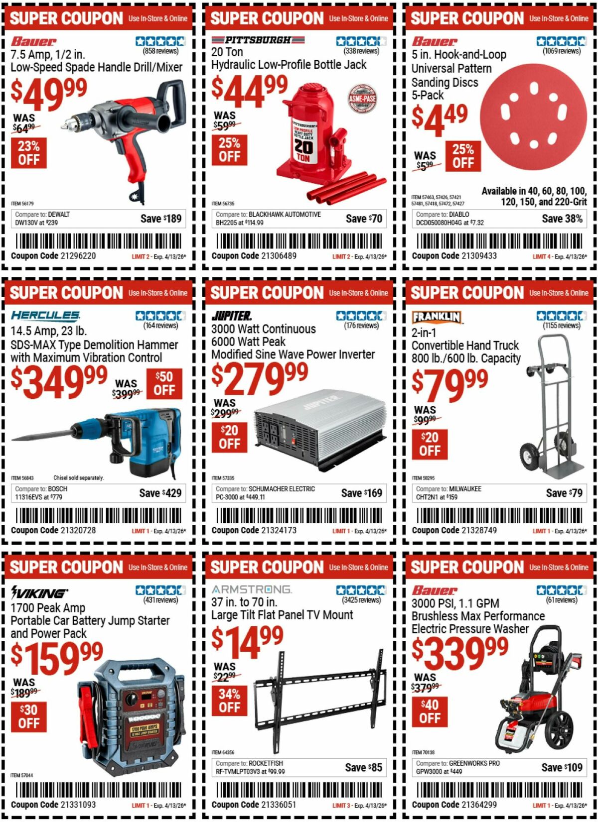 Harbor Freight Tools Weekly Ad from March 23