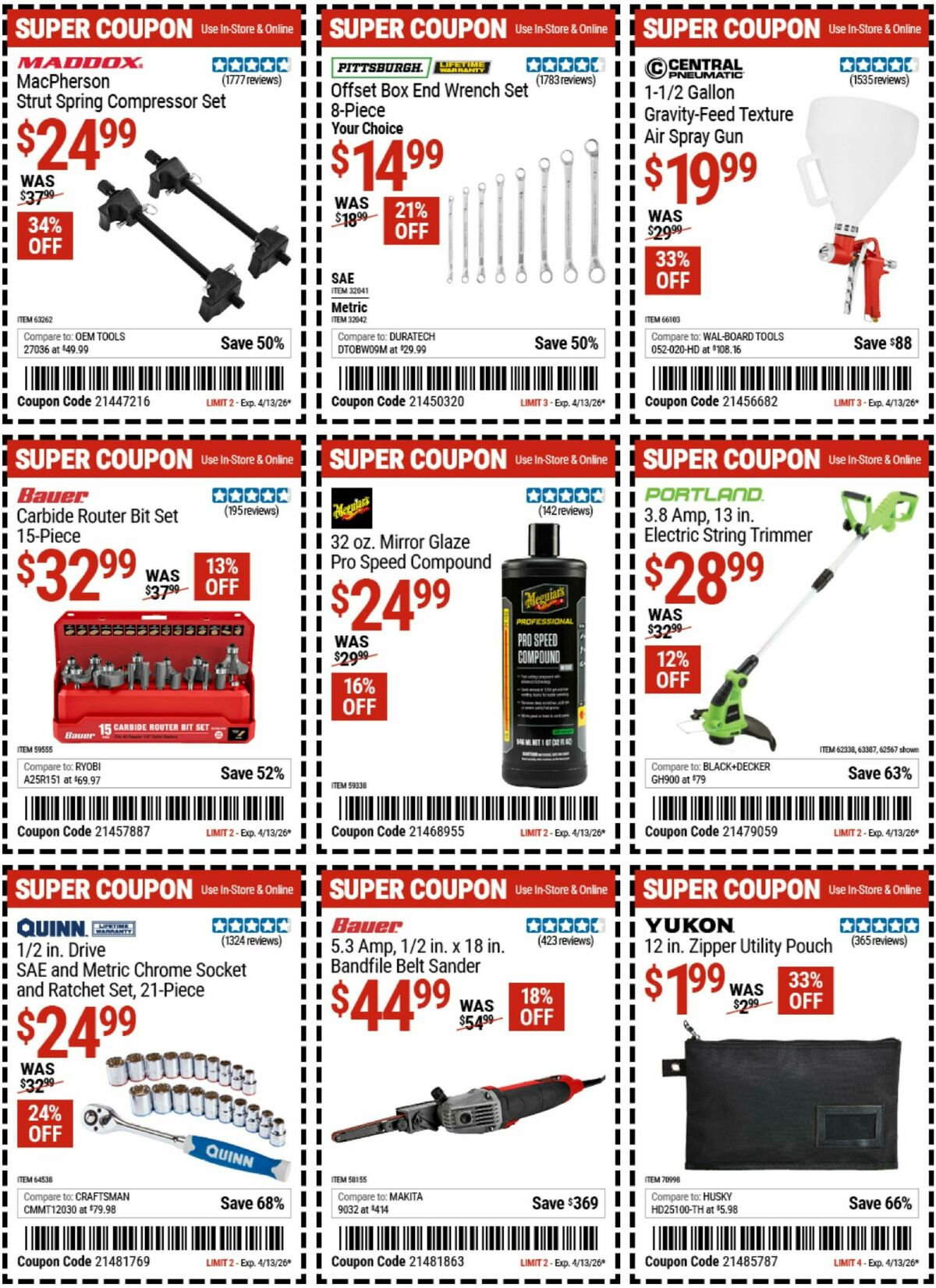 Harbor Freight Tools Weekly Ad from March 23