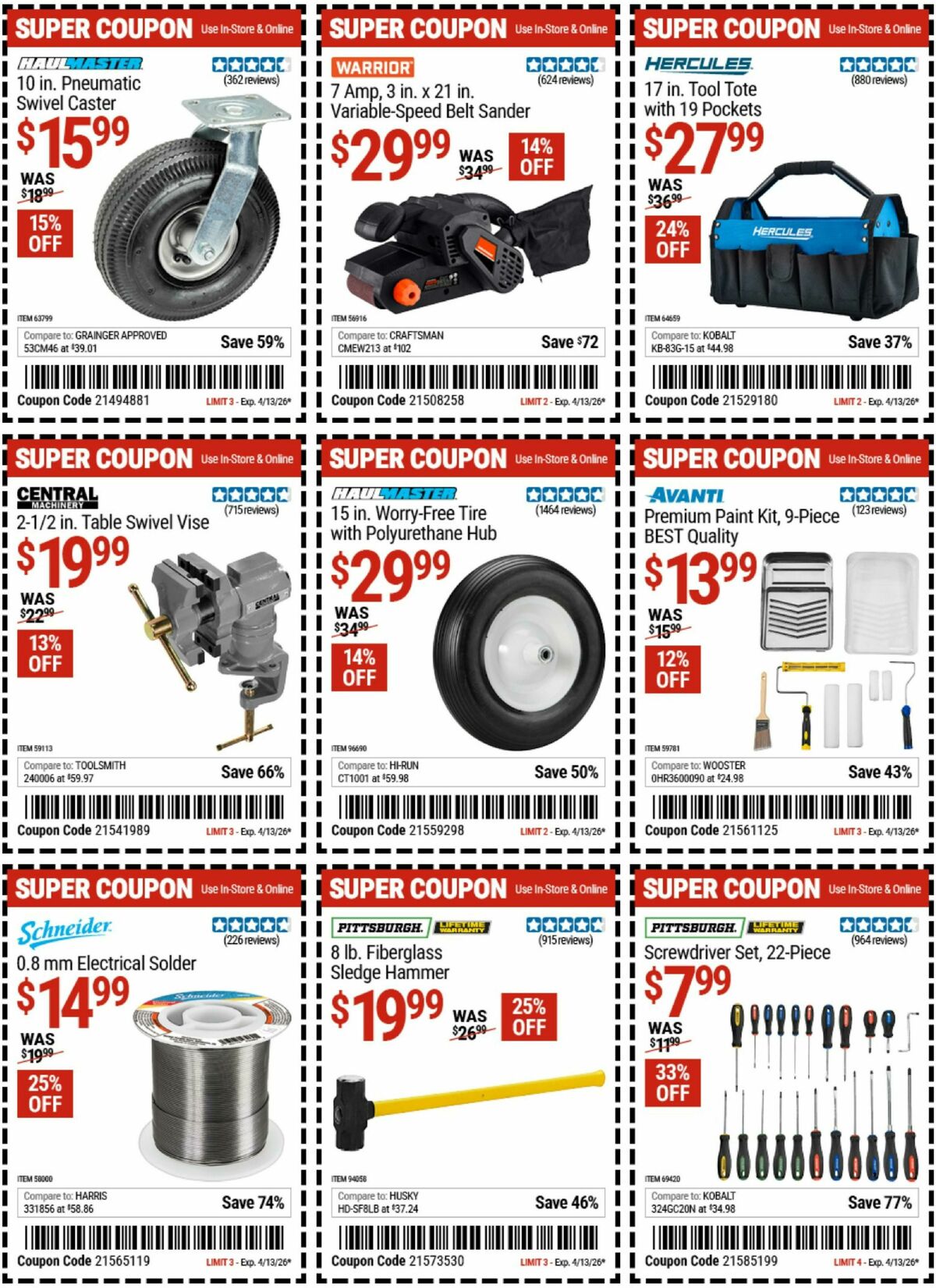 Harbor Freight Tools Weekly Ad from March 23