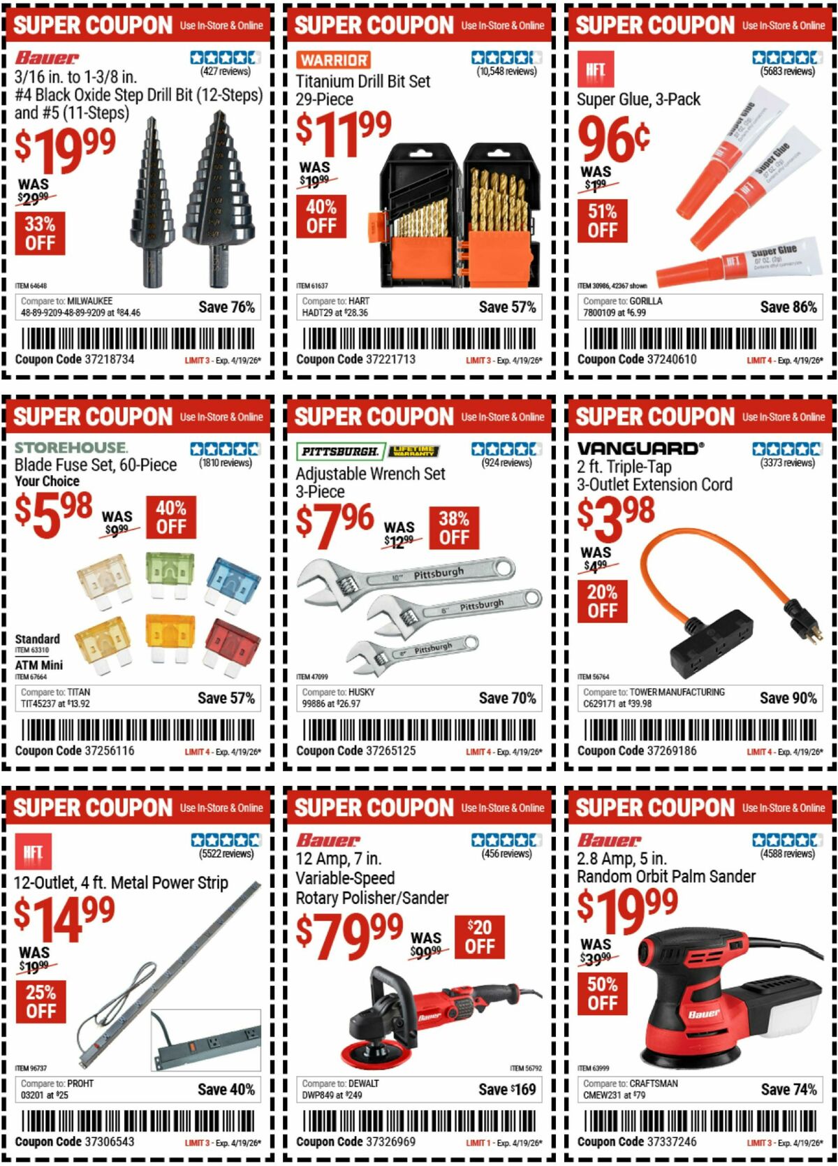 Harbor Freight Tools Weekly Ad from April 14
