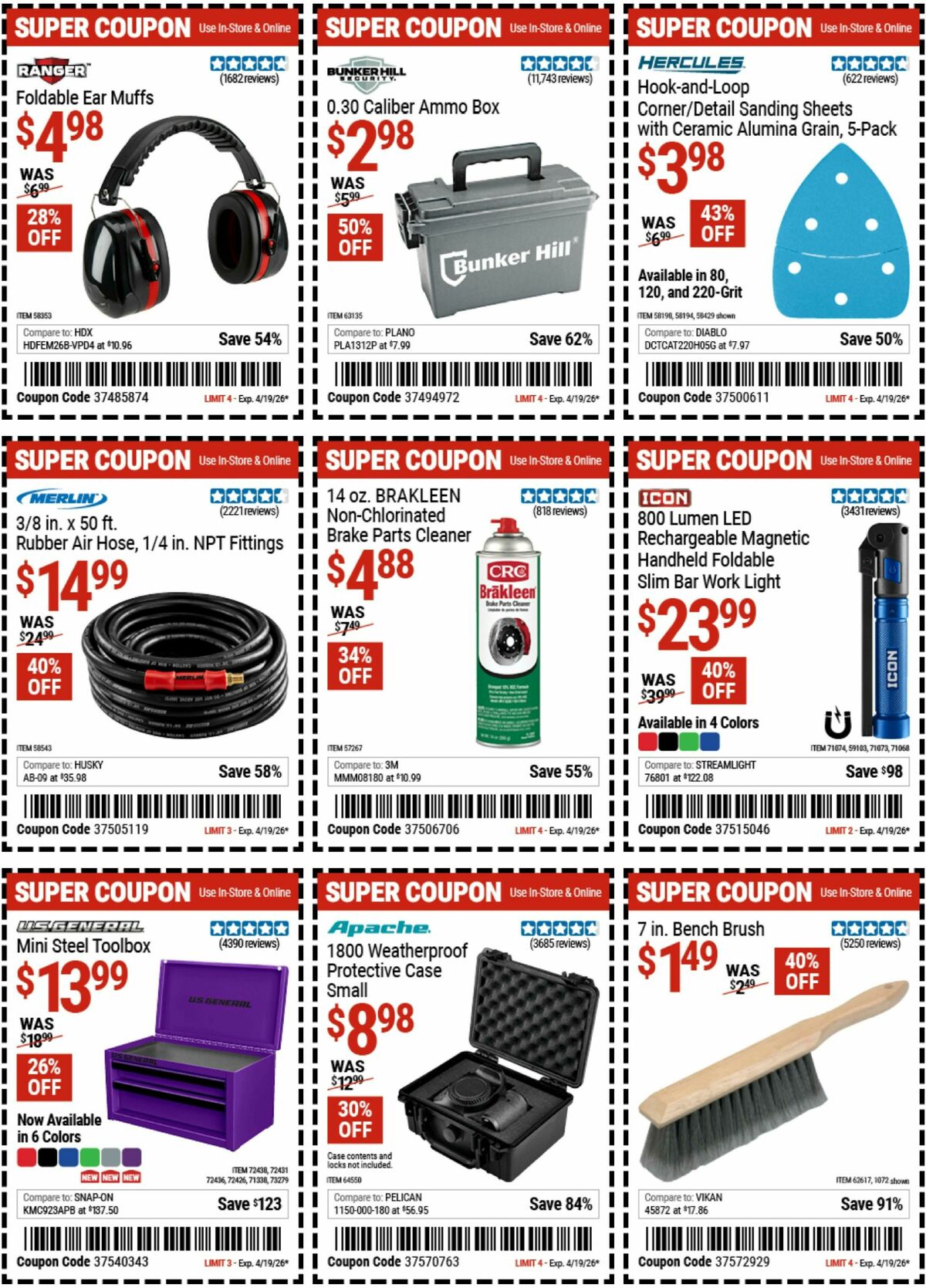 Harbor Freight Tools Weekly Ad from April 14