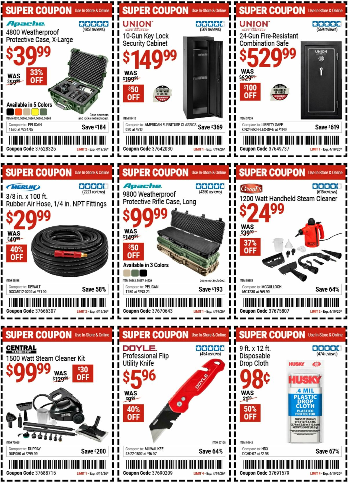 Harbor Freight Tools Weekly Ad from April 14