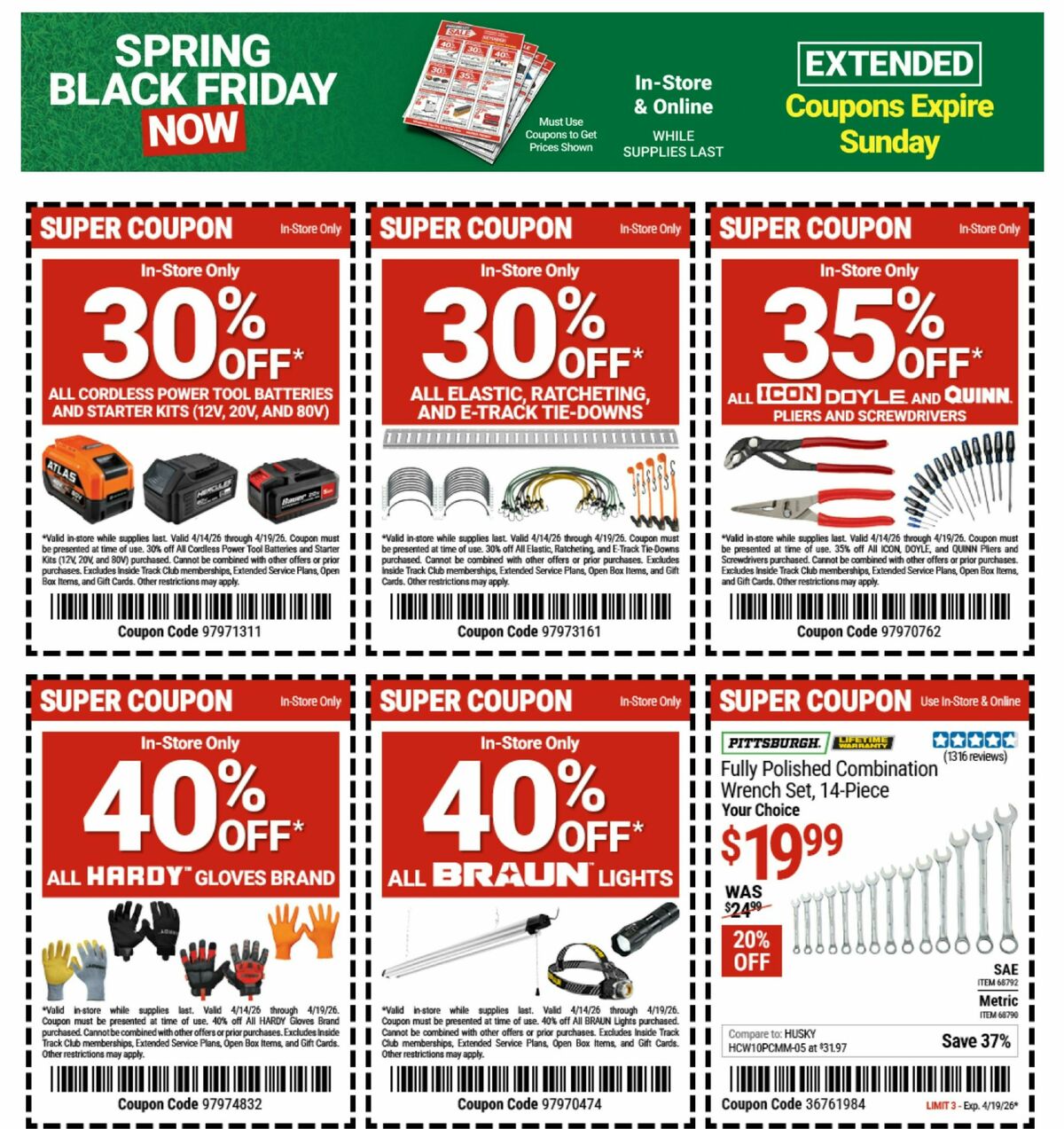 Harbor Freight Tools Weekly Ad from April 14