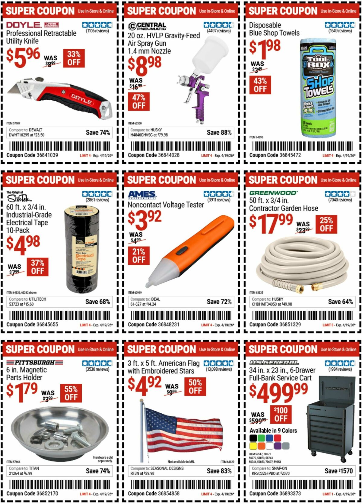 Harbor Freight Tools Weekly Ad from April 14