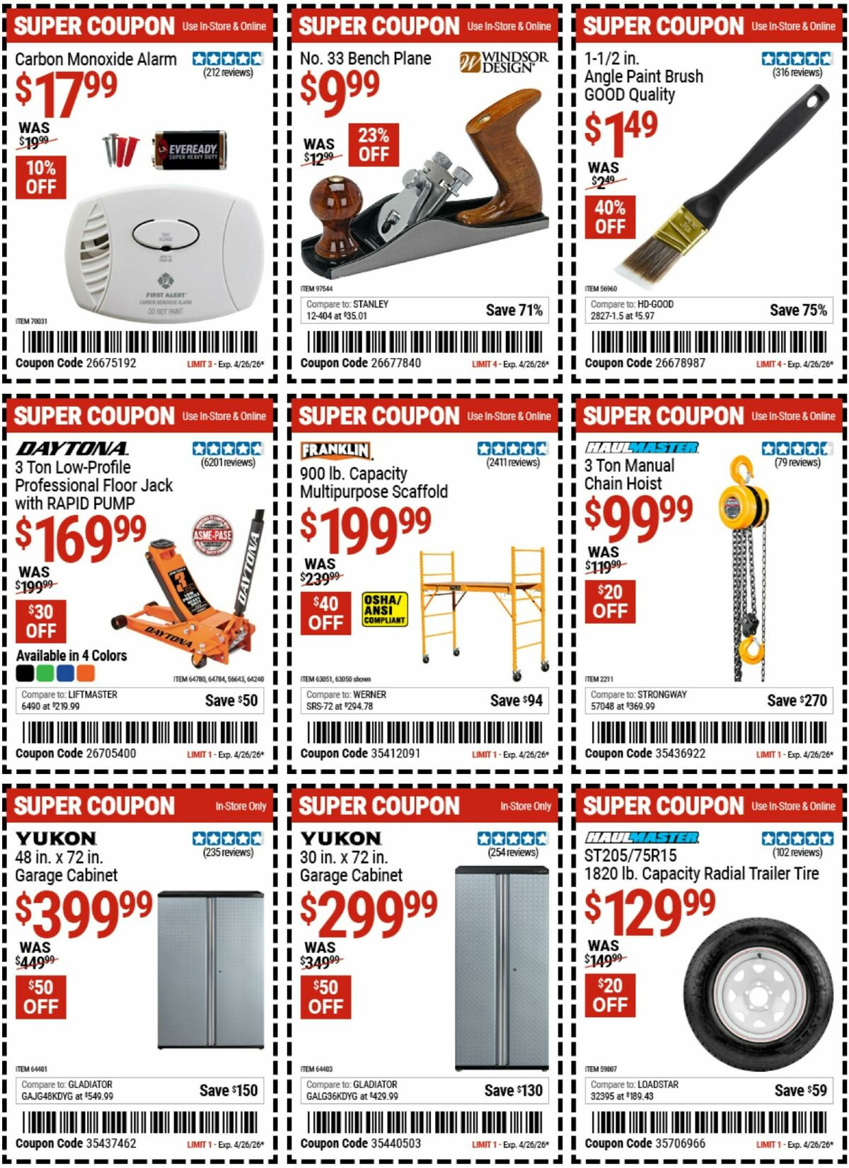 Harbor Freight Tools Weekly Ad from April 14