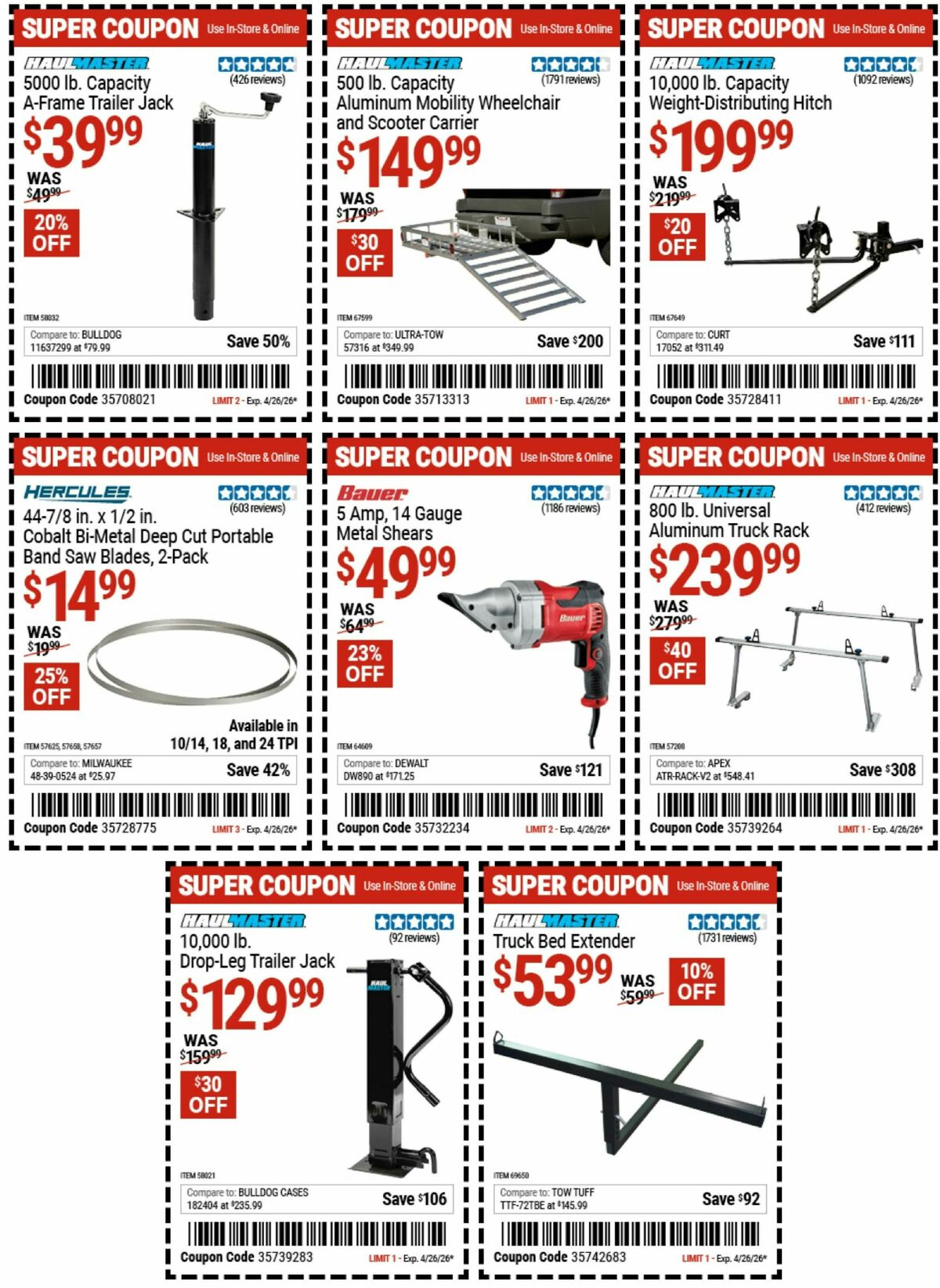 Harbor Freight Tools Weekly Ad from April 14