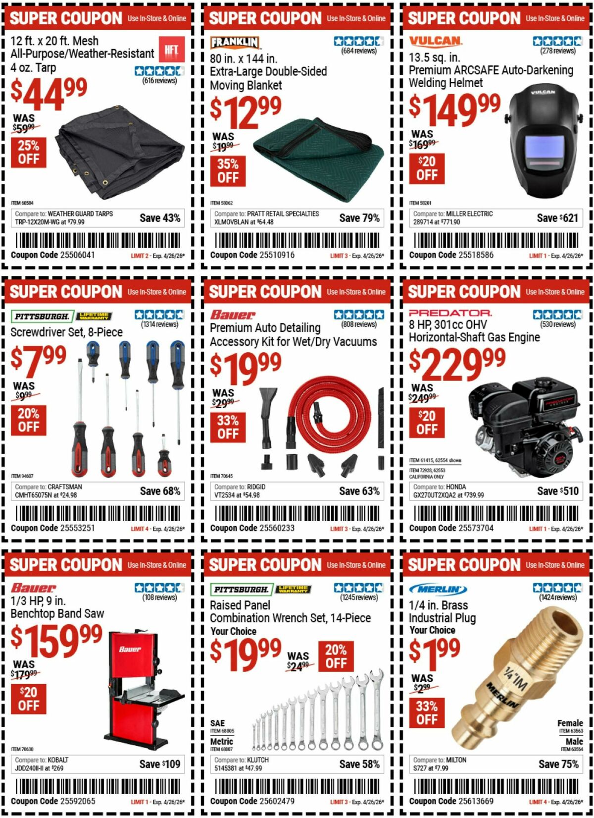 Harbor Freight Tools Weekly Ad from April 14
