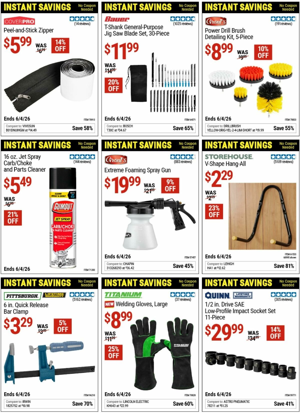 Harbor Freight Tools Instant Savings Weekly Ad from April 15
