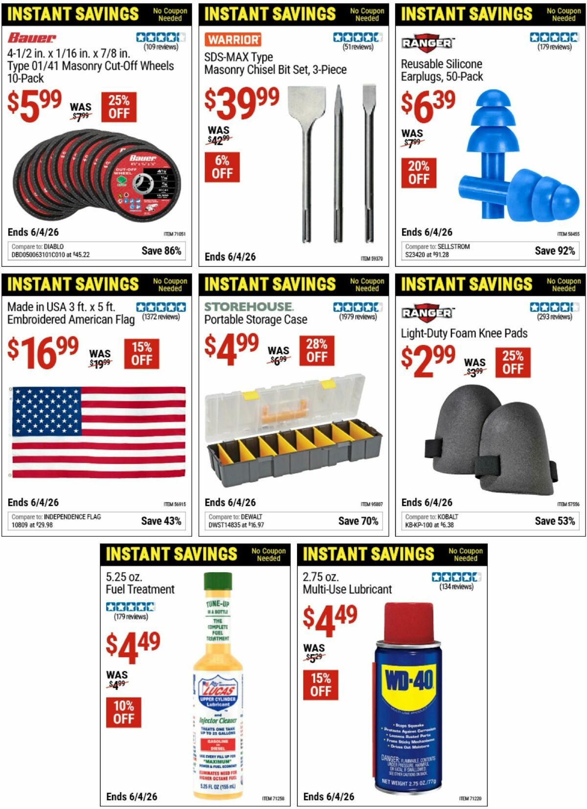 Harbor Freight Tools Instant Savings Weekly Ad from April 15