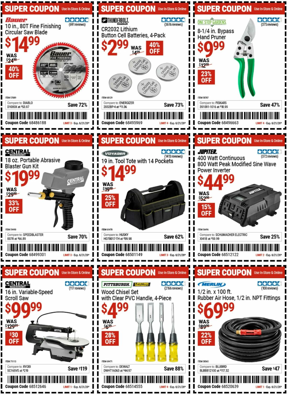 Harbor Freight Tools Weekly Ad from June 8