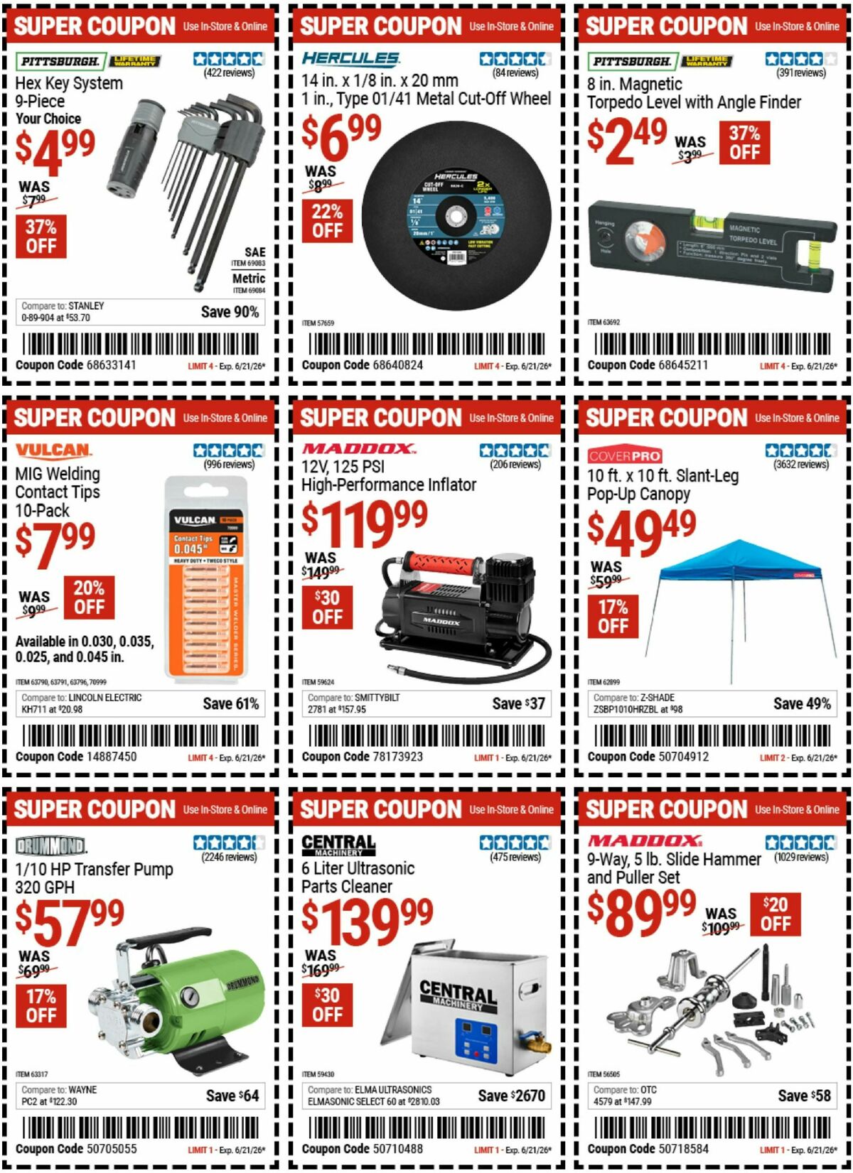 Harbor Freight Tools Weekly Ad from June 8