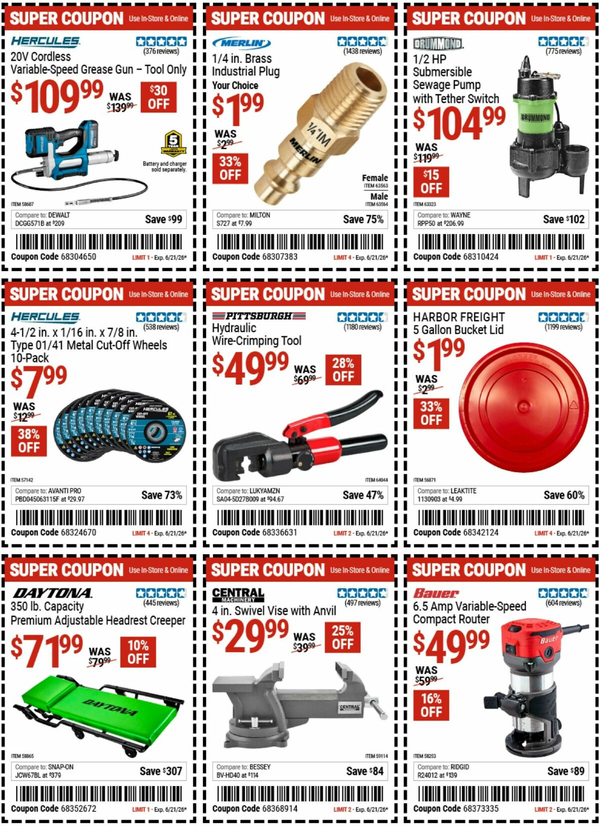 Harbor Freight Tools Weekly Ad from June 8