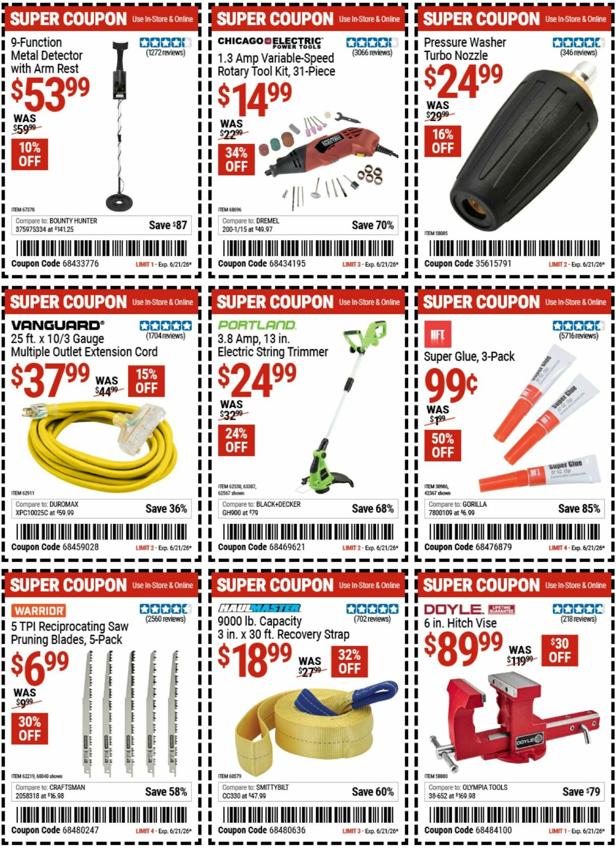 Harbor Freight Tools Weekly Ad from June 8
