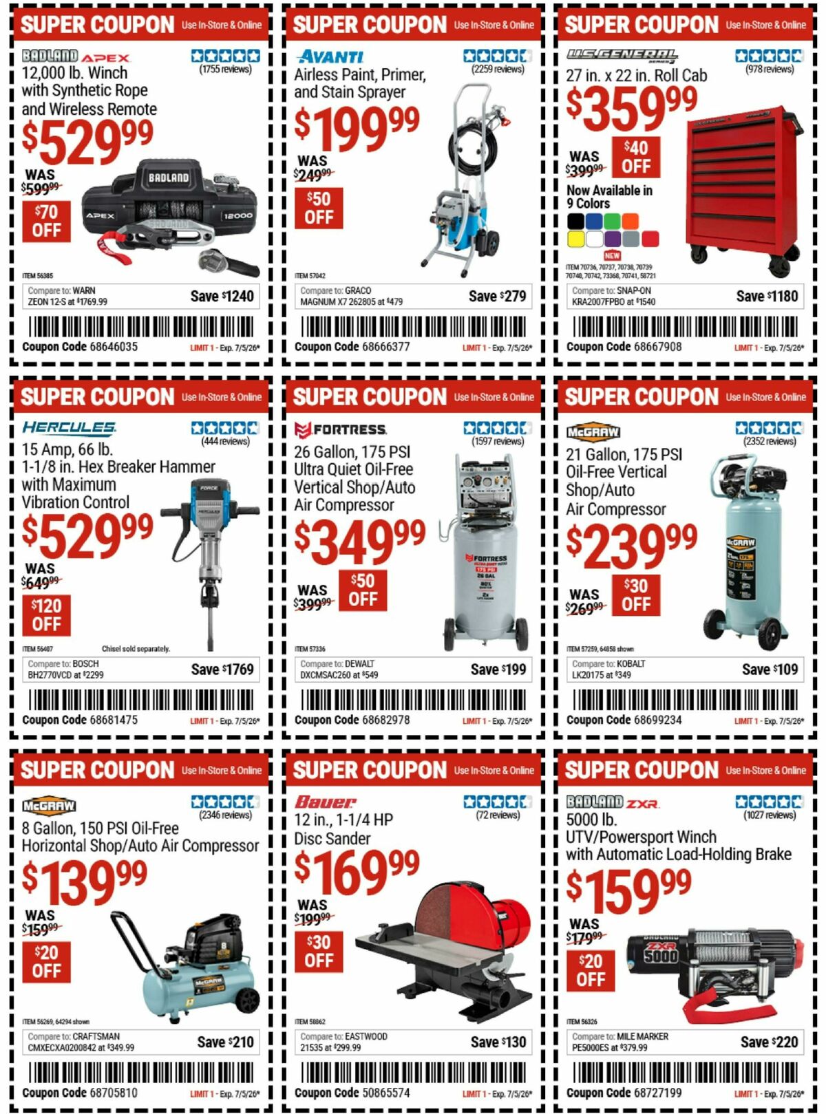 Harbor Freight Tools Weekly Ad from June 22