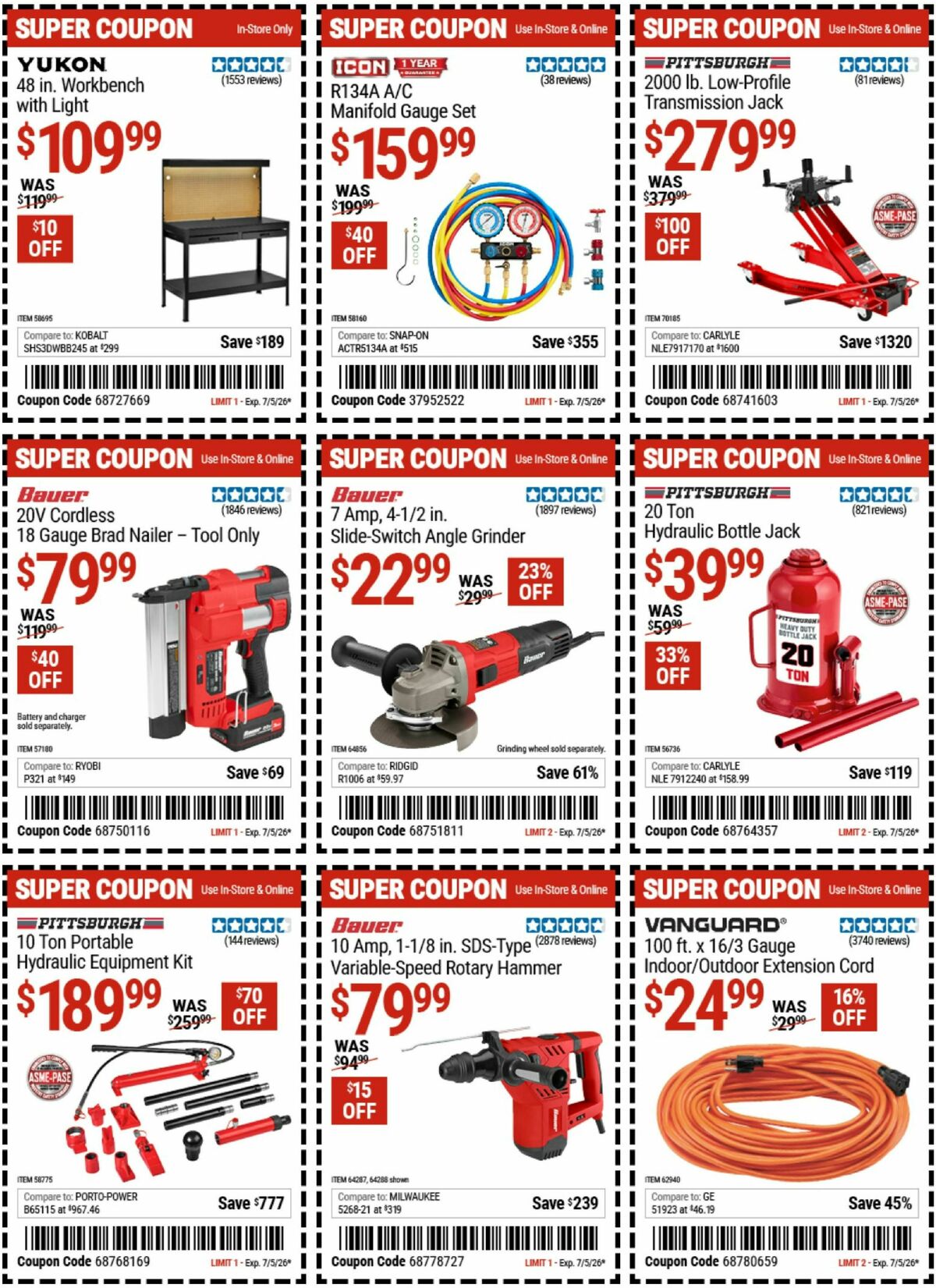 Harbor Freight Tools Weekly Ad from June 22