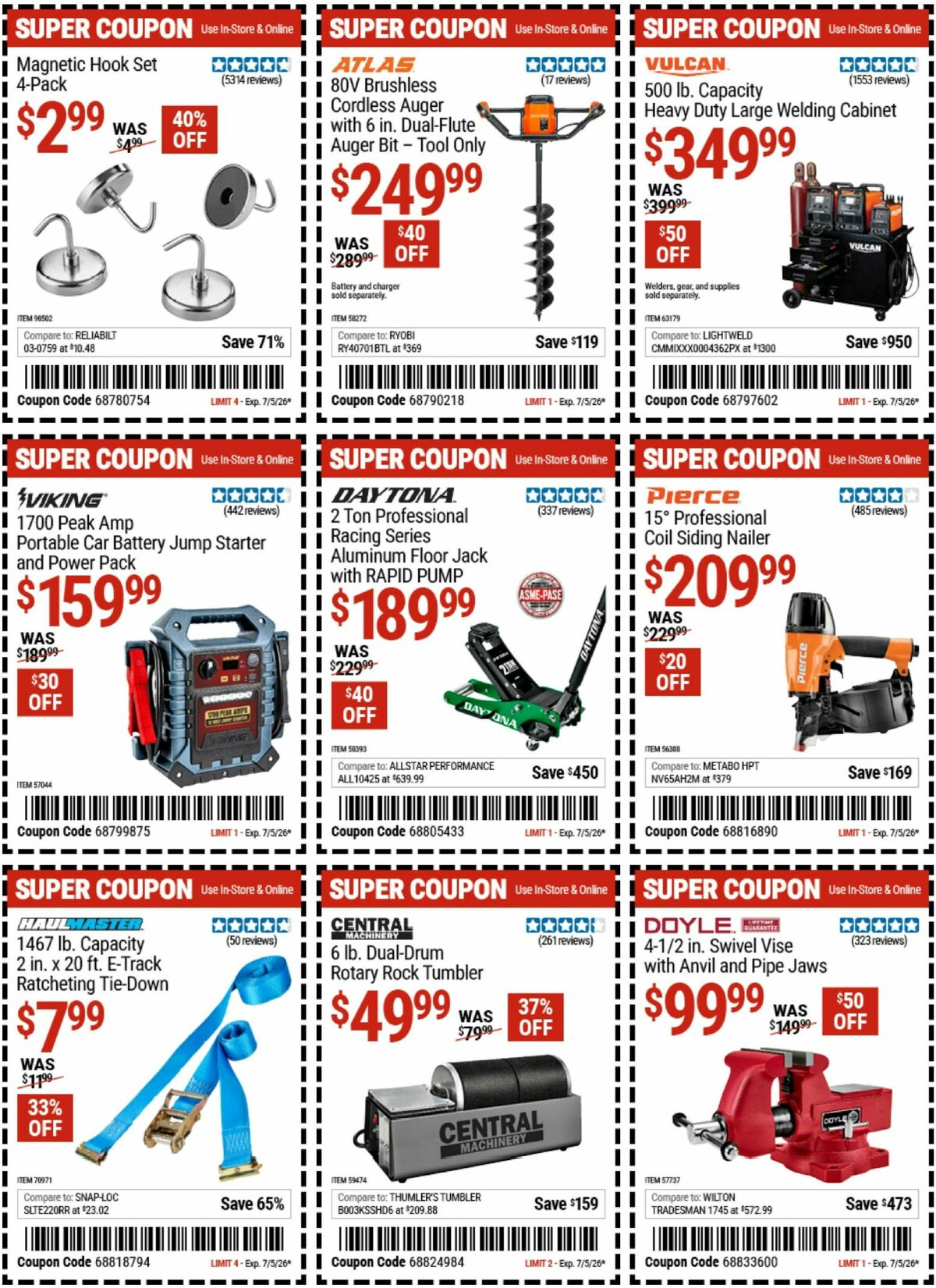 Harbor Freight Tools Weekly Ad from June 22