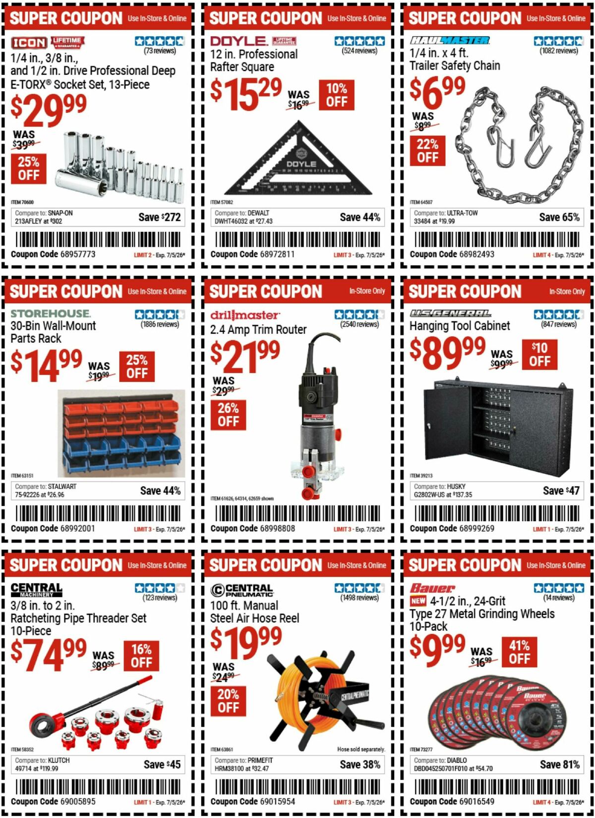 Harbor Freight Tools Weekly Ad from June 22
