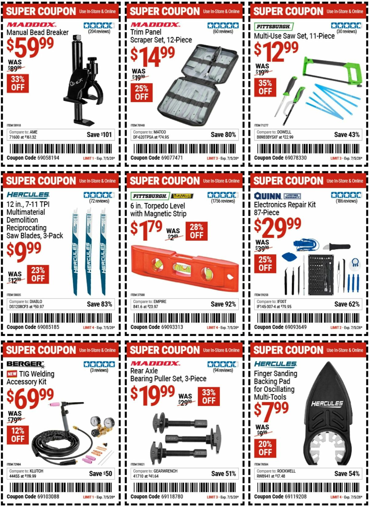 Harbor Freight Tools Weekly Ad from June 22