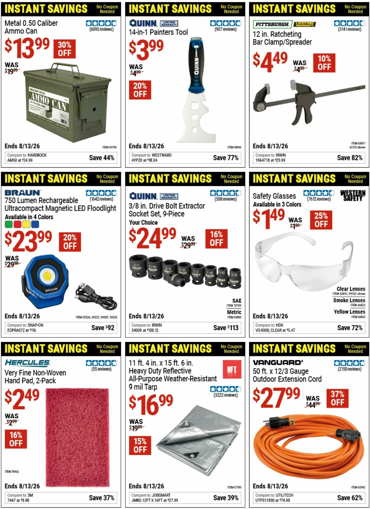 Harbor Freight Tools Instant Savings Weekly Ad from June 22