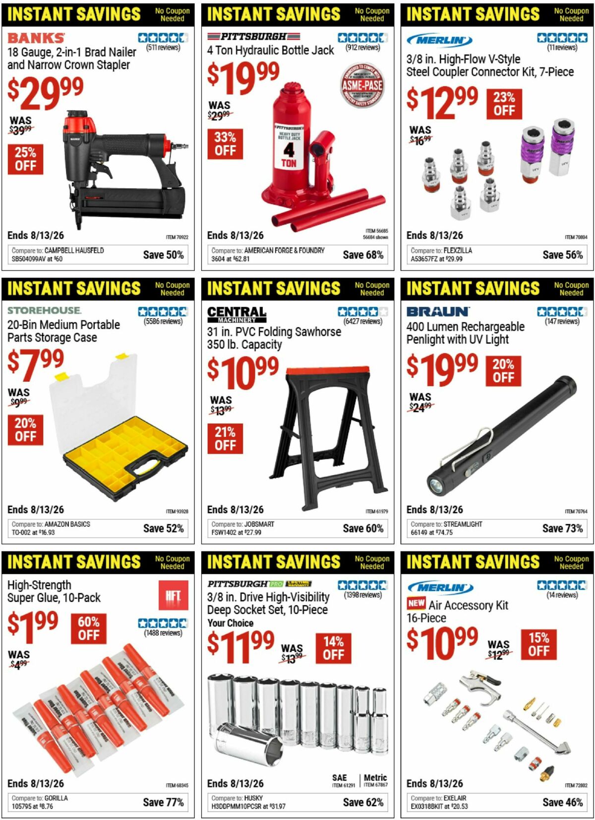 Harbor Freight Tools Instant Savings Weekly Ad from June 22