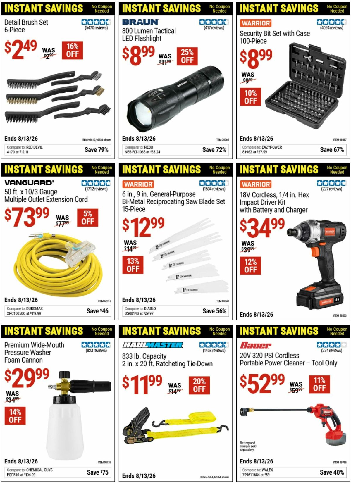 Harbor Freight Tools Instant Savings Weekly Ad from June 22