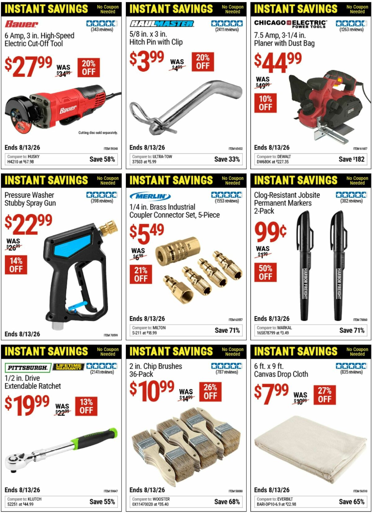 Harbor Freight Tools Instant Savings Weekly Ad from June 22