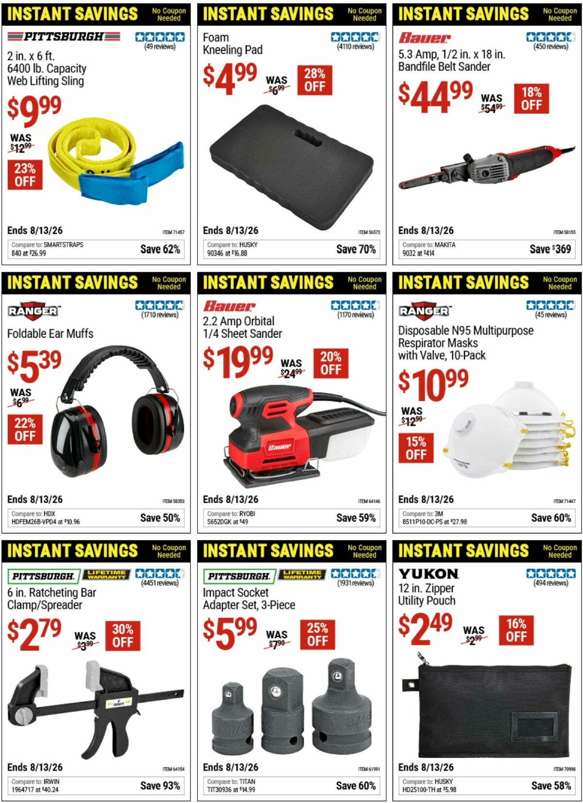 Harbor Freight Tools Instant Savings Weekly Ad from June 22