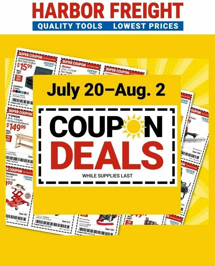 Harbor Freight Tools Weekly Ad from July 20