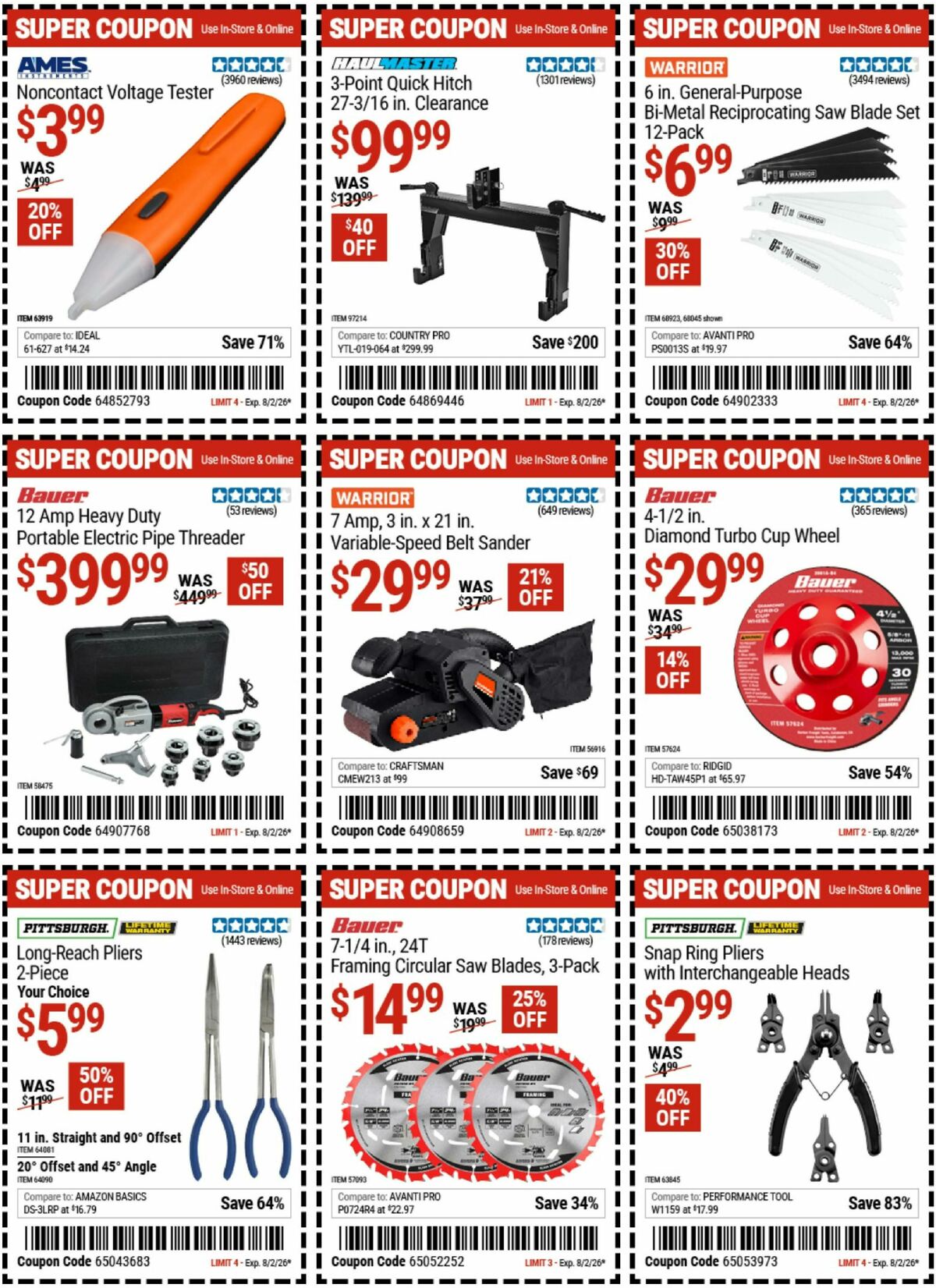 Harbor Freight Tools Weekly Ad from July 20