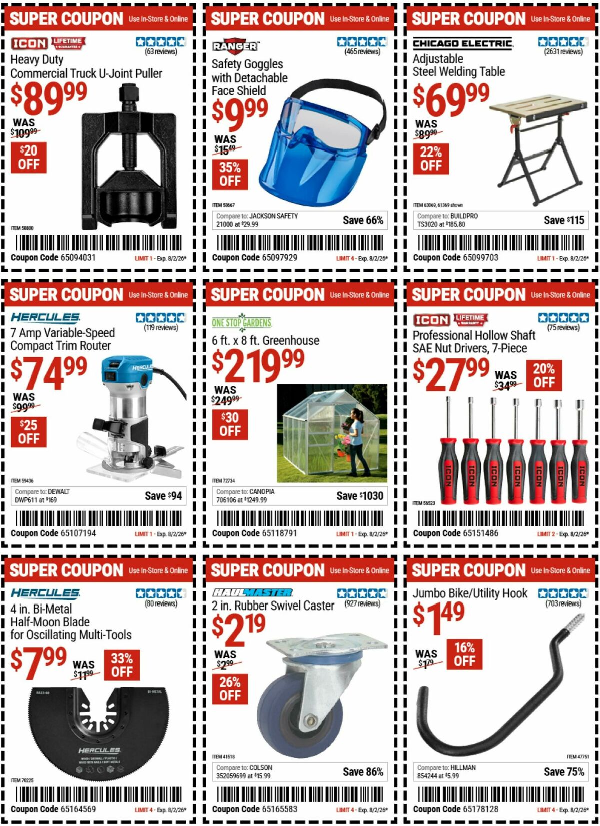 Harbor Freight Tools Weekly Ad from July 20