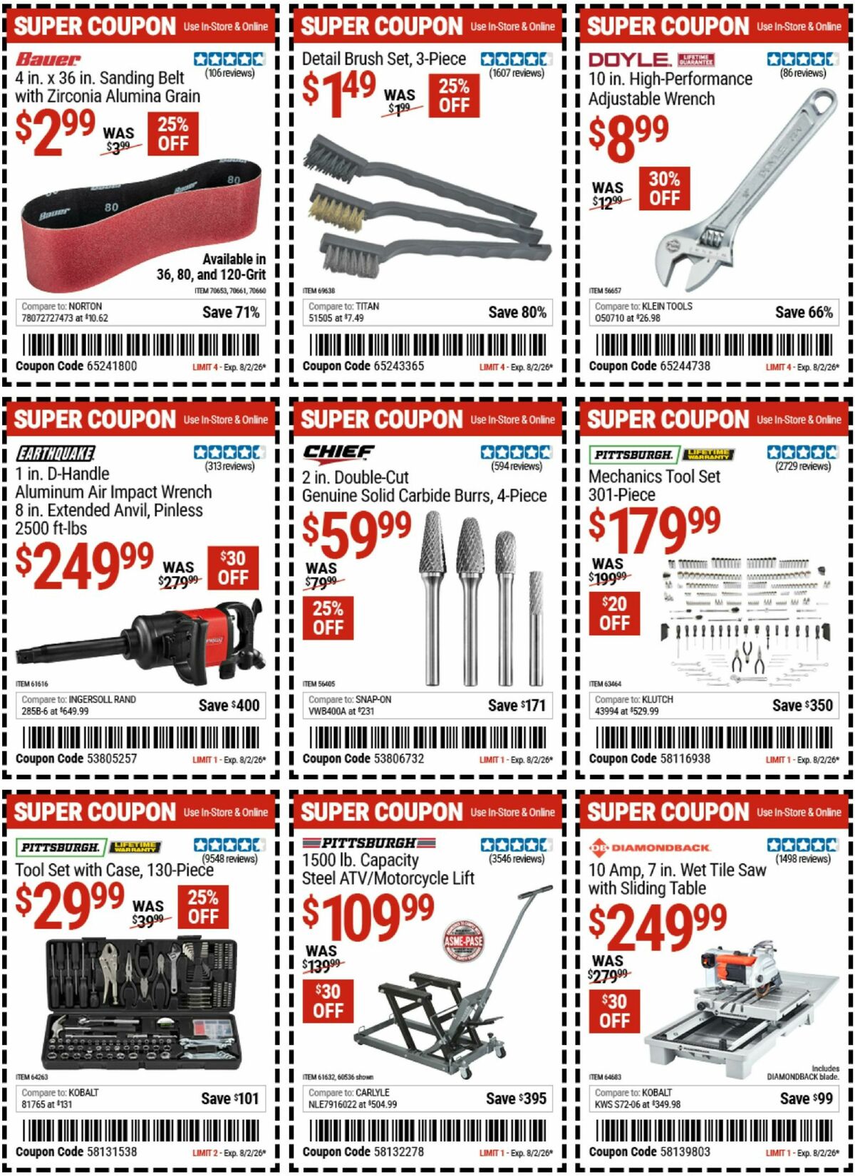 Harbor Freight Tools Weekly Ad from July 20