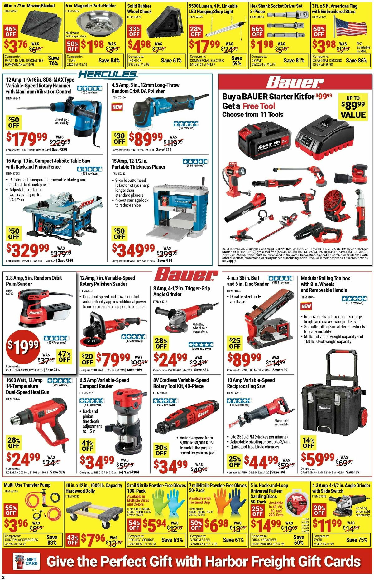 Harbor Freight Tools Weekly Ad from August 10